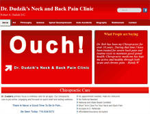 Tablet Screenshot of dudzikchiropractic.com